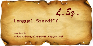 Lengyel Szeráf névjegykártya